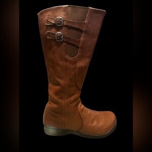 KEEN Leather Riding Boots - Oak Brown